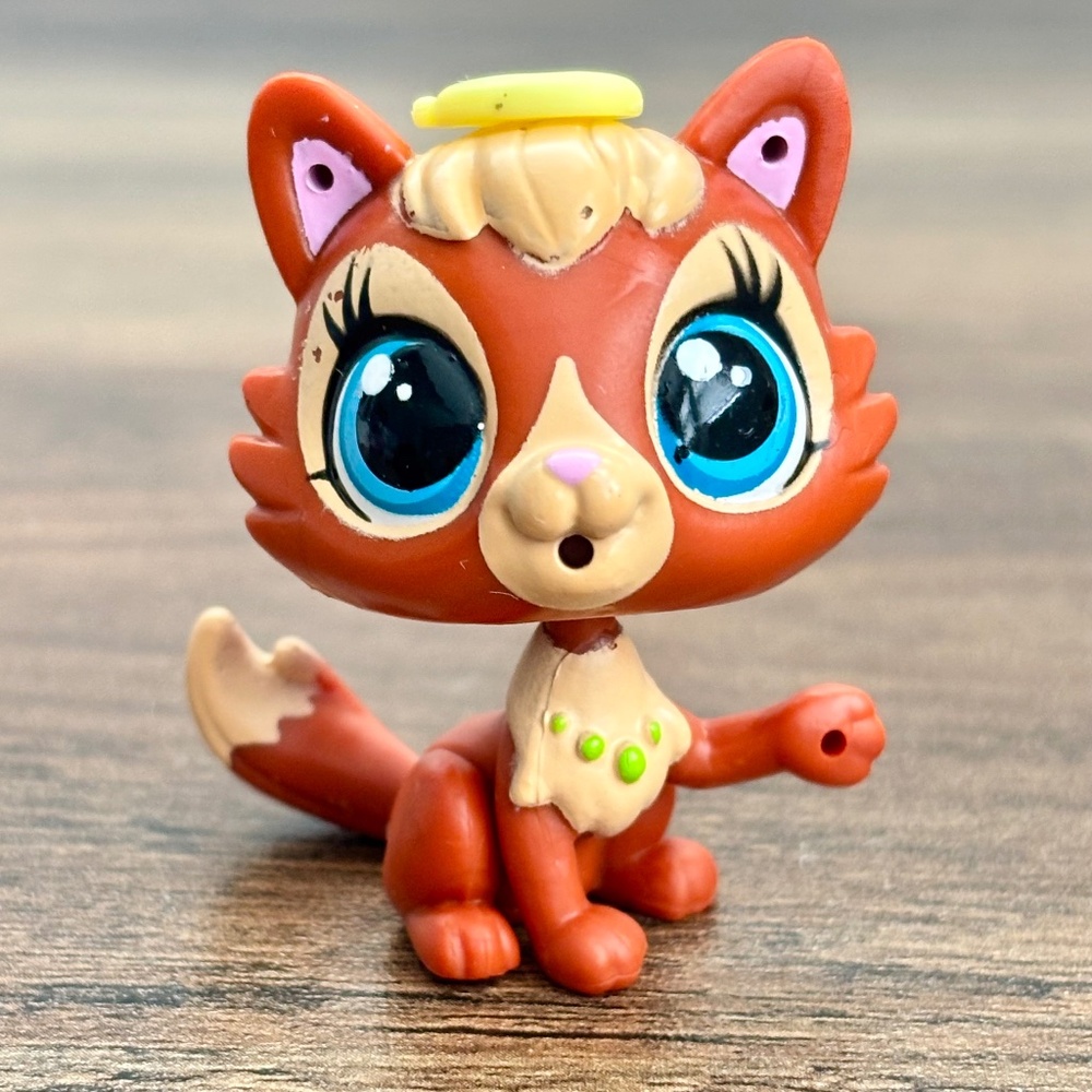 Littlest Pet Shop LPS #3697 Orange Lucky Browne Cat Kitten Toy Figure Authentic